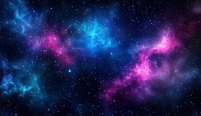 Fototapeta premium Colorful cosmic scene with stars, nebulae, and deep space vistas