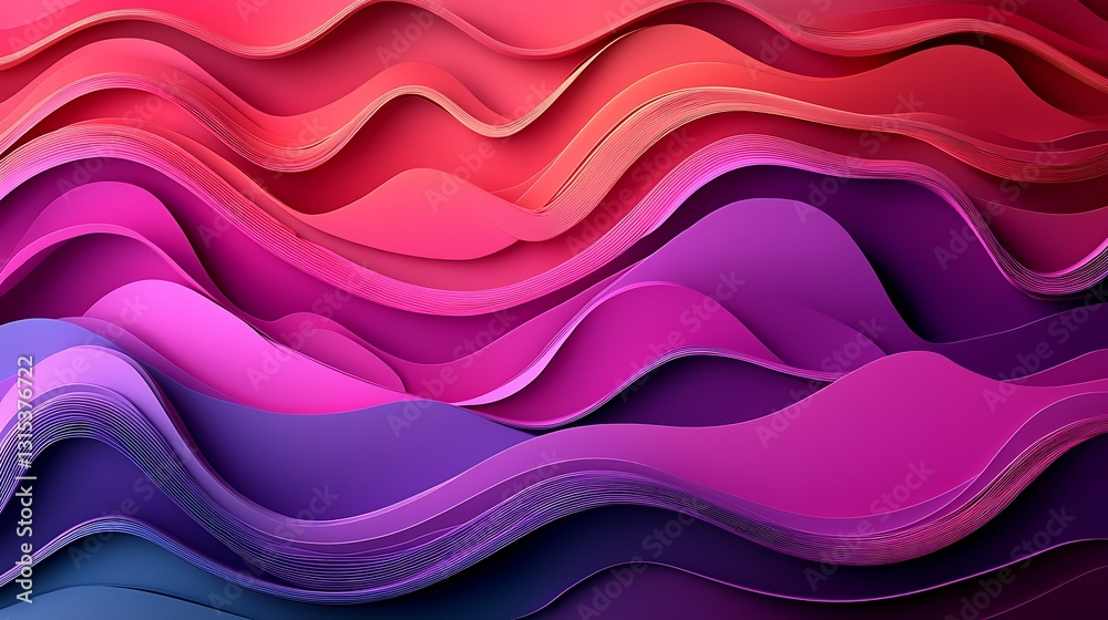 Poster abstract colorful waves background design
