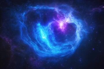 Stunning cosmic cloud displays vibrant colors in the depths of space