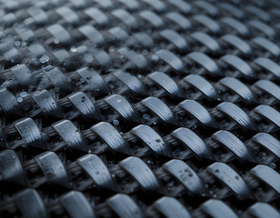 Fototapeta premium Black Carbon Fiber Weave Texture with a Subtle Shine