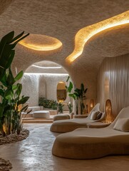 The Luxurious Spa features a comfortable relaxation zone and the interior