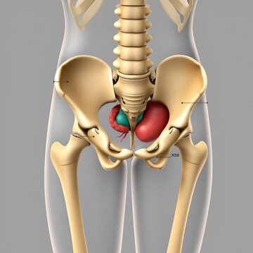 Medical Accurate Illustration of Obturator Externus
