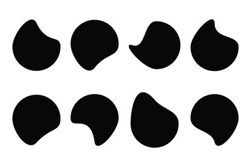 set of abstract organic blob shapes icon. blob shapes icon white background.
