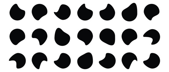 set of abstract organic blob shapes icon. blob shapes icon white background.