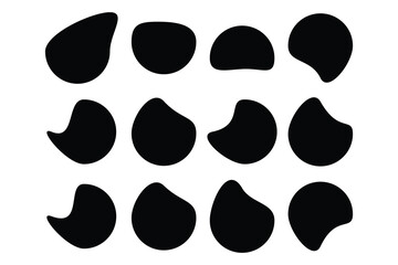 set of abstract organic blob shapes icon. blob shapes icon white background.