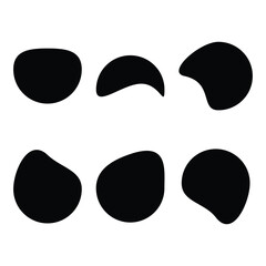 set of abstract organic blob shapes icon. blob shapes icon white background.