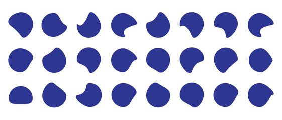 set of abstract organic blob shapes icon. blob shapes icon white background.