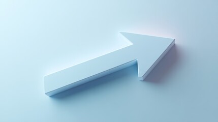 3D Arrow Pointing Right: Minimalist Design for Direction, Navigation, and Progress Indicators i