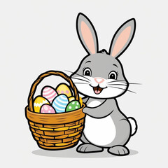 easter bunny with basket