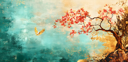 Beautiful tree, paint, imagination, nature