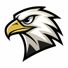 Obraz premium a stylized eagle head with a strong and determined expression, vector illustration