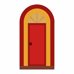 red door isolated on white background