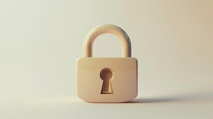Fototapeta premium Secure Lock Icon: Minimalist Design for Safety and Protection Concepts