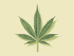 marijuana cannabis leaf isolated on a solid background