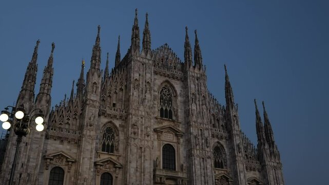 Milan, Italy - February 2025 - Visiting the exterior of the historic buildings of the Lombard capital