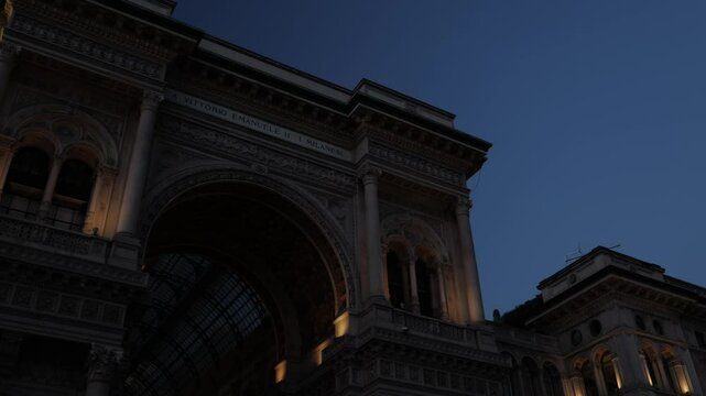 Milan, Italy - February 2025 - Visiting the exterior of the historic buildings of the Lombard capital