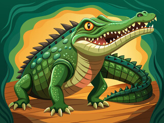 vector of  crocodile