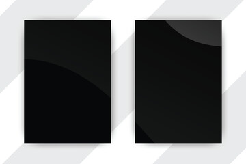 Black Mockup Cards on Gray Diagonal Background