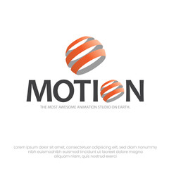 Motion Animation Studio Logo Vector Template