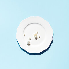 Creative food layout, elegant plate, fine dinning concept