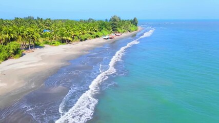 Aerial view of Cox's Bazar, world's most beautiful sea beach 