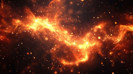 Fototapeta premium Vivid Abstract Cosmic Background with Fiery Orange and Red Effects