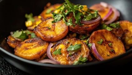 Crispy Potato Salad with Corn and Cilantro