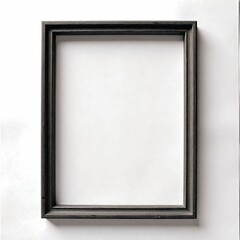 Fototapeta premium Blank Wooden Picture Frame on White Background 