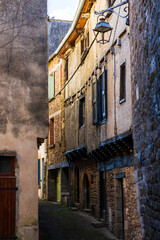 Medieval alley in the center of the village of Monestiés