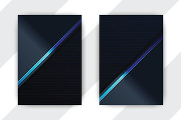 Dark blue design template, diagonal stripe, white background, website layout
