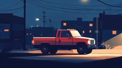 Pickup Service Package Flat illustration