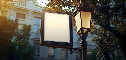 A customizable lamp post sign mockup, perfect for urban and impactful advertising campaigns.