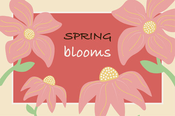 vector image spring flowers
