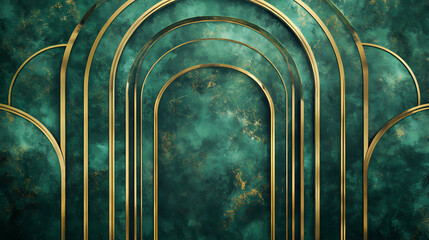 vertical green art deco