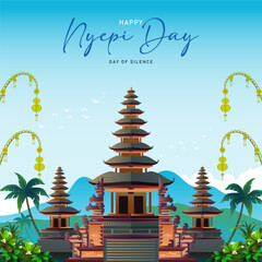 happy nyepi day, day of silence background
