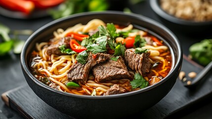 Spicy Beef Noodle Soup, Kitchen Setting