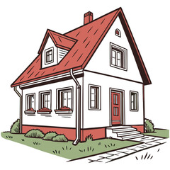 house image on white background 