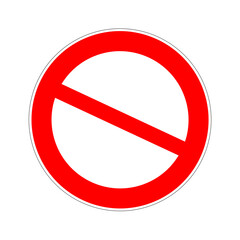 Set of prohibition sign. Stop symbol. Red ban icons. Illustration vector.