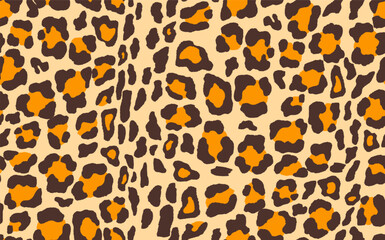 Abstract modern leopard seamless pattern. Animals trendy background. Color decorative vector stock illustration for print, card, postcard, fabric, textile. Modern ornament of stylized skin.