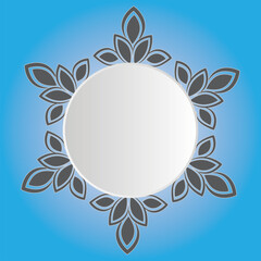 white empty circle surrounded by ornaments suitable for social media templates