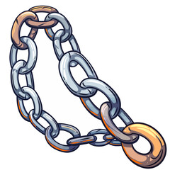 Obraz premium Chain isolated on white 