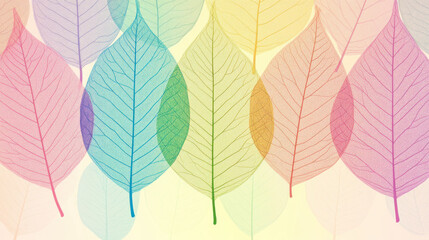 Obraz premium Colorful translucent leaves background.