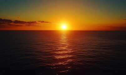 Naklejka premium Sunset over the Ocean