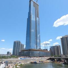 Skyscraper Construction, City Riverfront