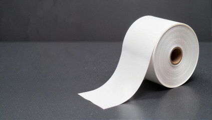Close-up of receipt roll on cashier desk, minimalistic simplicity
