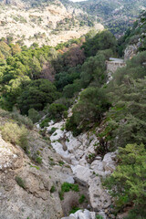 Breathtaking views of Akchour, Morocco, with its vibrant greenery and striking rock formations.