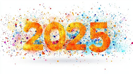 2025 New Year Celebration, Abstract Design