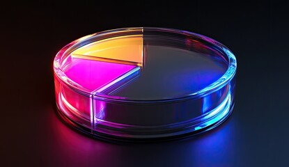Neon Pie Chart on Dark Background (1)