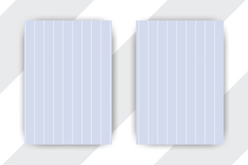 Lilac vertical striped cards on grey diagonal background