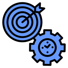 Goal Setting Icon Element For Design